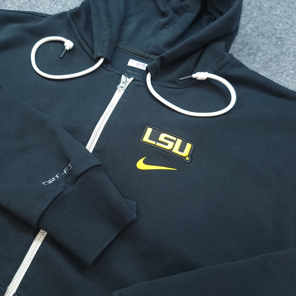 Nike LSU Tigers Standard Issue PLAYER ISSUED Hoodie Black DZ9157-010 Mens 2XL
